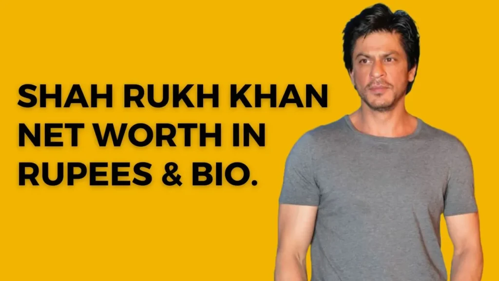 shah rukh khan net worth in rupees